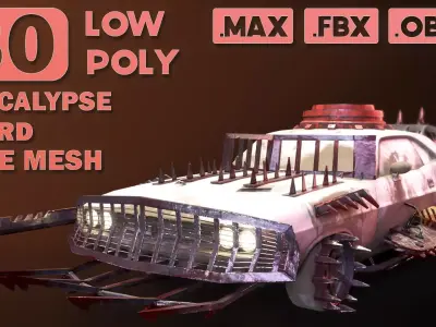 30 apocalypse guard base mesh Low-poly 3D model
