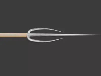 Sai stylet Low-poly 3D model