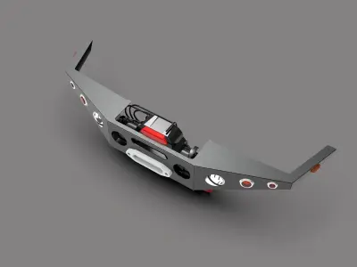 Generic Metal Bumper 3D model