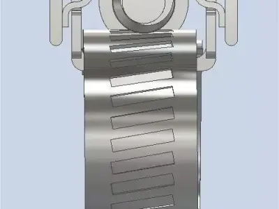 Metal clamp 8x13mm 3D model