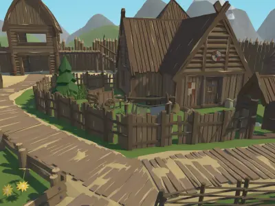 RPG Poly Pack - Slavic Town Low-poly 3D model