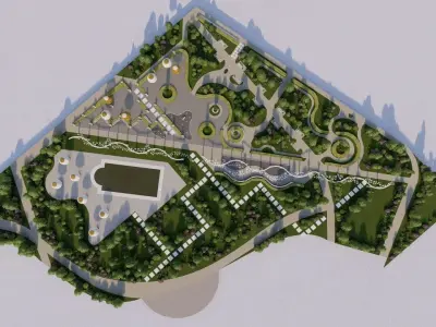 Master park-public park-Private Park Landscape 3D model