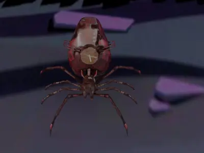 TNT Spido-Low poly Explosive Spider Low-poly 3D model