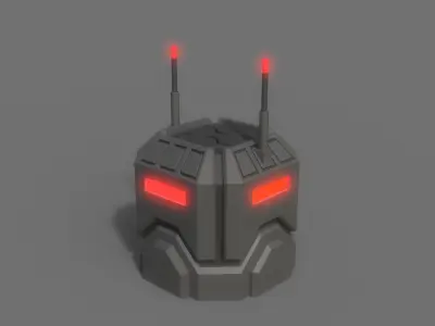 PBR Sci-Fi Building A02 Low-poly 3D model