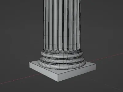 Classical columns 3D model
