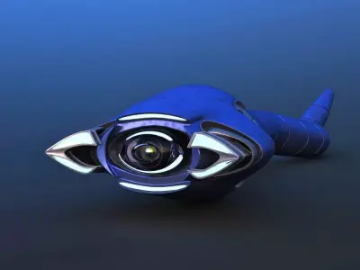 Futuristic Probe Droid Snake 3D model