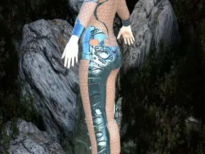 3D Futuristic Tribal Mesh Bodysuit  3D model