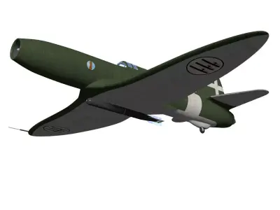 caproni campini n1 3D model