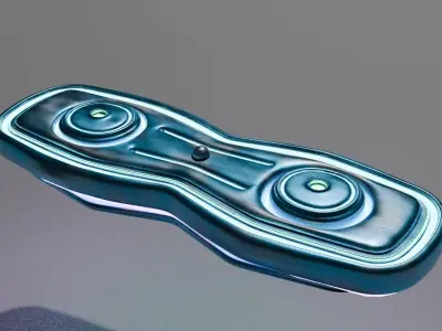 Cyberpunk Hoverboard Low-poly 3D model
