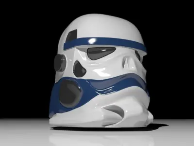 Custom design of StormTrooper helmet Star Wars Free 3D model