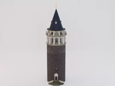 Galata Tower Low-poly 3D model