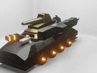 easy aim tank Free low-poly 3D model