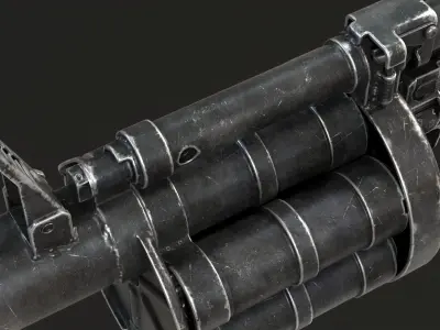 RG-6 grenade launcher dwarf Low-poly 3D model