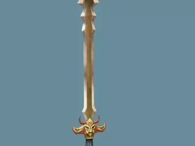 Medieval Polearms Weapon Pack 05 Low-poly 3D Model Low-poly 3D model