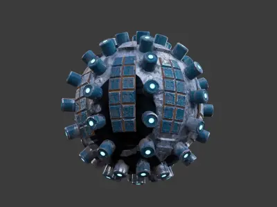Smart Bomb Low-poly 3D model