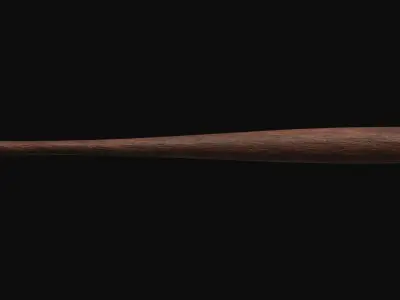 Wooden Baseball Bat and Spiked Bat Low-poly 3D model