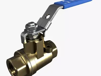 Ball valve 3D model
