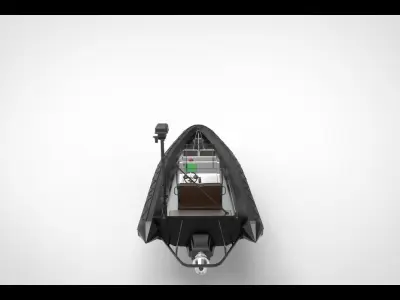 Rigid Hulled Inflatable Boat 3D model