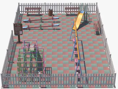 Korean Game Park 3D model