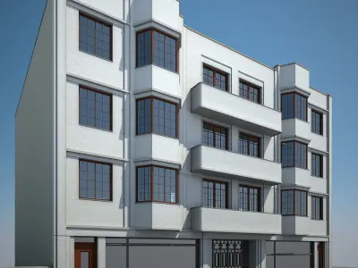 Apartment Building 05 3D model