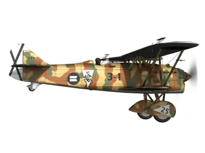 Fiat CR 32 - Italy Air Force - XVI Gruppo 3D model