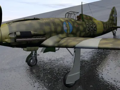 Macchi Mc-202 Folgore 3D model