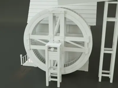 Watermill 3d model 3D model