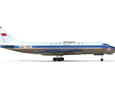 Tupolev Tu-124 3D model