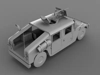 Hummer Base Mesh Free Free low-poly 3D model