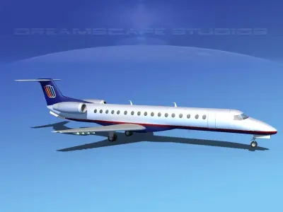 Embraer ERJ-145 United Express 3D model