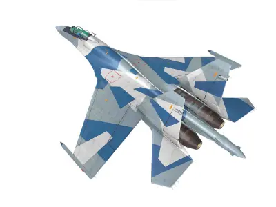 Sukhoi Su-35 Low-poly Low-poly 3D model
