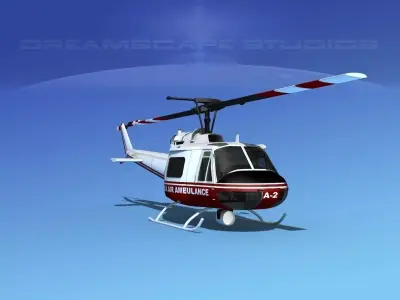 Bell 204 Alaska Air Ambulance 3D model