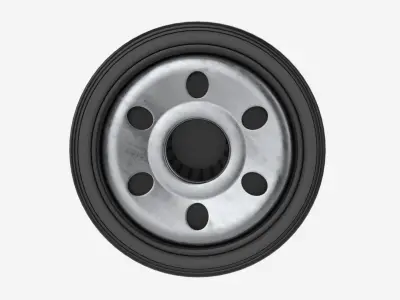 Oil filter 3D model