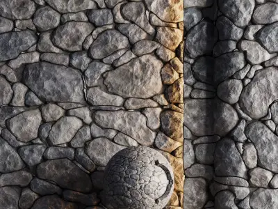 H93 Stone Field - PBR - 4K - Seamless Low-poly 3D model