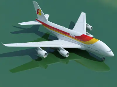 Airbus A380 Iberia 3D model