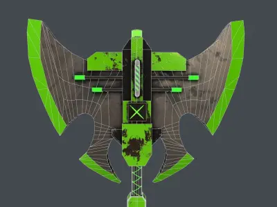 Sci-Fi Axe V4 - 08 Low-poly 3D model