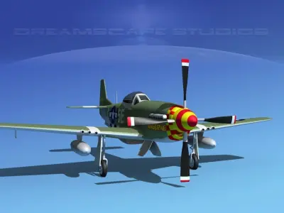  P-51D Mustang Tangerine 3D model