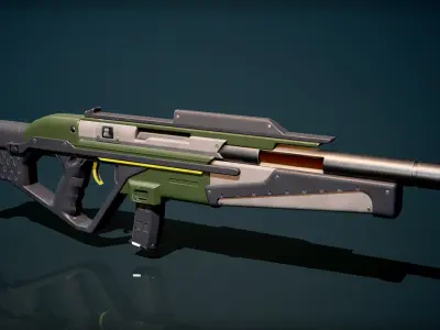 Modern Sci-Fi Rifles Bundle 02 3D model