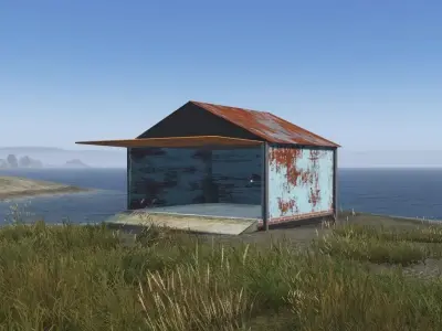 Day-z Barn Free low-poly 3D model