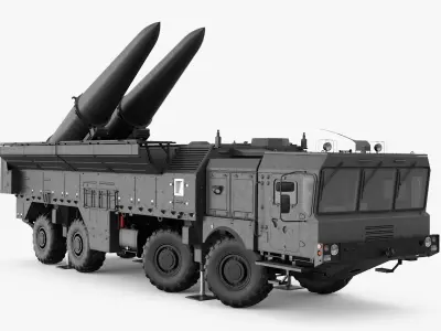 Military Missile Tactical Truck Rigged for Cinema 4D 3D model purchase
