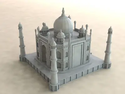 Taj Mahal Low-poly 3D model