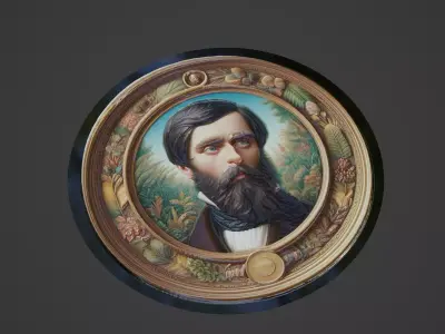 Rousseau Medallion 3D print model