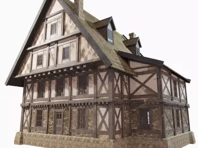 Medieval House 01 3D model