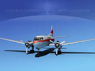Martin 202 Southwest Airways 3D model