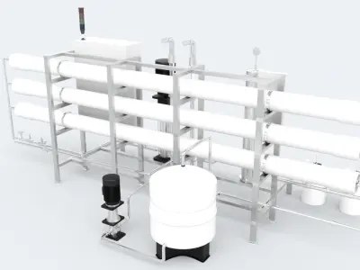 Reverse Osmosis RO Unit 3D model