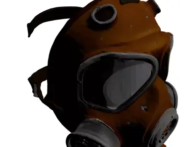 Vintage Military Gas Mask PBR 3D model