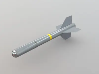 Air to Air Missile Low-poly 3D model