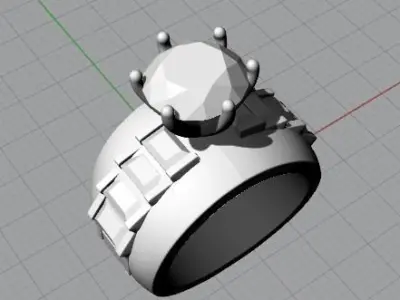 jewelry ring with diamond in it Free 3D model