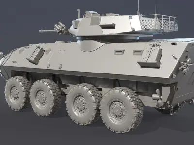 LAV-25 High-Poly armored vehicle 3D model
