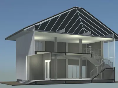 House in section cut 25-10 3D model